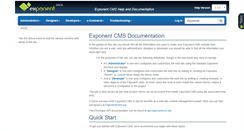 Desktop Screenshot of docs.exponentcms.org