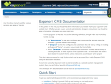 Tablet Screenshot of docs.exponentcms.org